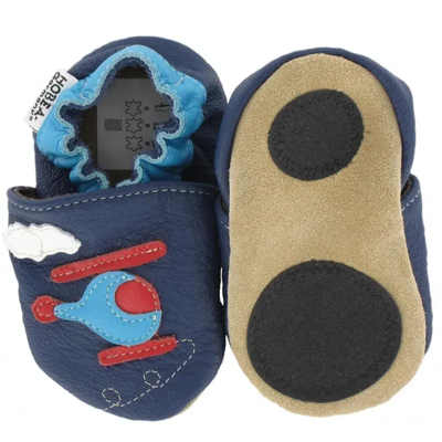 Hobea babyslofjes extra antislip Hubschrauber Hubi-26-27