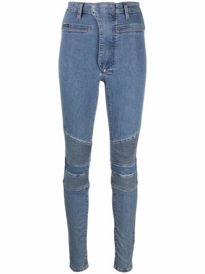 Philipp Plein jean Iconic à taille haute - Bleu
