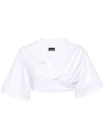 Jacquemus t-shirt Le Bahia Court en coton - Blanc