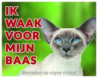 Siamees Waakbord - Ik waak voor mijn baas