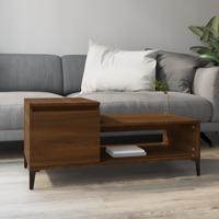 Salontafel 100x50x45 cm bewerkt hout bruineiken