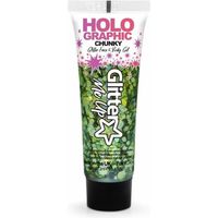 Paintglow Chunky Glittergel voor lichaam en gezicht - groen - 12 ml Paintglow Chunky Glittergel voor lichaam en gezicht - groen - 12 ml