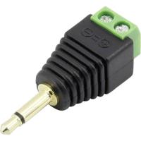 TRU COMPONENTS 1386611 Jackplug 3.5 mm Stekker, recht Aantal polen: 2 Mono Zwart 1 stuk(s) - thumbnail