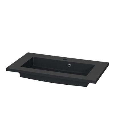 Wastafel Tiger S-line Quadro 80 cm Mat Zwart