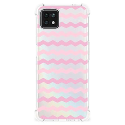 OPPO A53 5G | A73 5G Doorzichtige Silicone Hoesje Waves Roze OPPO A53 5G | A73 5G Doorzichtige Silicone Hoesje Waves Roze
