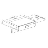 Maclean MC-461 - Bureaulade - Ergonomische lade voor onder het bureau - Tot max 5kg - Zwart