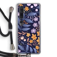 Flowers with blue leaves: Xiaomi Mi Note 10 Transparant Hoesje met koord