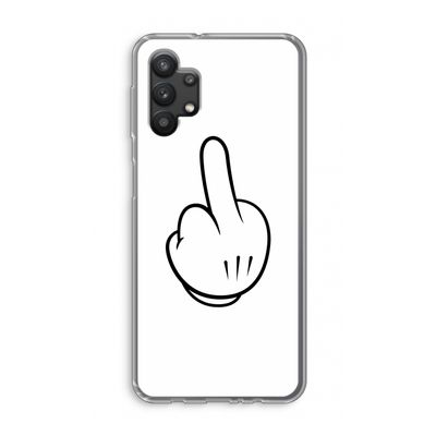 Middle finger white: Samsung Galaxy A32 5G Transparant Hoesje