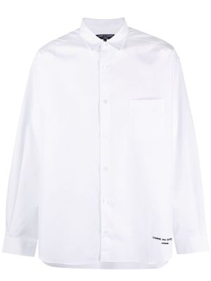 Comme des Garçons Homme chemise en coton à logo imprimé - Blanc