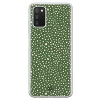Samsung Galaxy A03s siliconen hoesje - Green dots