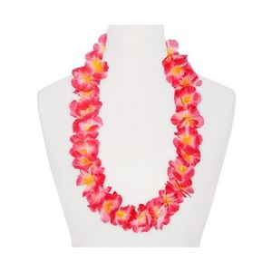 Hawaii bloemen krans/slinger - roze/oranje - voor volwassenen   -