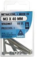M.schroef moer ck m3x40mm 10st - Deltafix