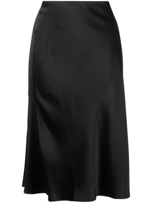 Stella McCartney jupe mi-longue à deign drapé - Noir