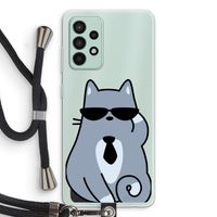 Cool cat: Samsung Galaxy A52s 5G Transparant Hoesje met koord