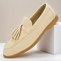 beige loafers met kwastjes voor heren - suède instapper-casual schoenen voor dagelijks gebruik Lightinthebox