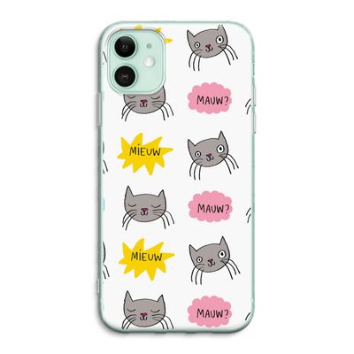 Meow: iPhone 11 Transparant Hoesje