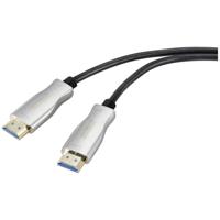SpeaKa Professional SP-9019352 HDMI-kabel HDMI Aansluitkabel HDMI-A-stekker, HDMI-A-stekker 30.00 m Zwart 4K UHD, Afgeschermd