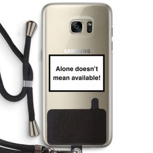 Alone: Samsung Galaxy S7 Edge Transparant Hoesje met koord