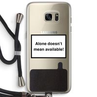 Alone: Samsung Galaxy S7 Edge Transparant Hoesje met koord