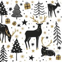 Duni servetten magic winter 33x33 cm