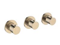 Afbouwdeel Thermostatische Douchekraan Wiesbaden Caral Met 2 Stopkranen Geborsteld Messing PVD