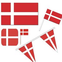 Deense decoraties versiering pakket - Feestdecoratievoorwerp