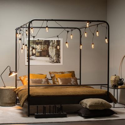 Vtwonen Hemelbed 'Bunk' 160 x 200cm, kleur Zwart