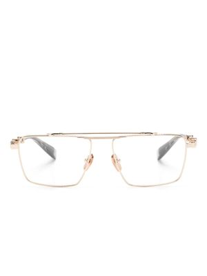 Balmain Eyewear lunettes de vue Brigade VI à monture carrée - Or