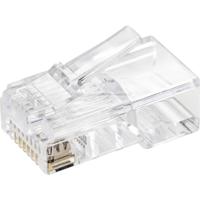 TRU COMPONENTS TC-9202516 RJ45-connector Stekker, recht Aantal polen 8P8C Transparant 5 stuk(s) - thumbnail