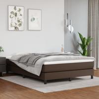 Bedframe kunstleer bruin 140x200 cm