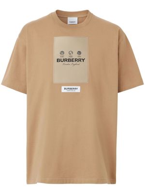 Burberry t-shirt à logo appliqué - Tons neutres