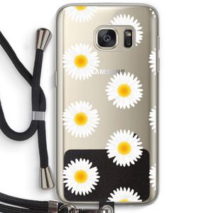 Margrietjes: Samsung Galaxy S7 Transparant Hoesje met koord