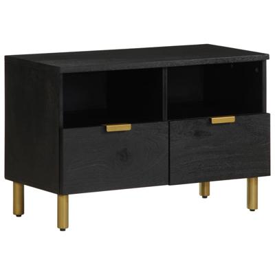 Tv-meubel 70x33x46 cm bewerkt hout zwart