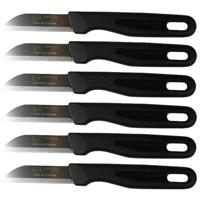 Solingen schilmesje - 6x - zwart - 16 cm - Keukengerei - aardappel schilmesjes