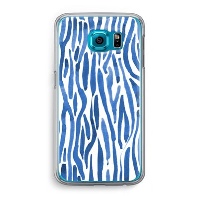 Blauwe nerven: Samsung Galaxy S6 Transparant Hoesje