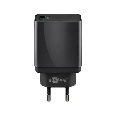 USB-A-adapter - USB-A-lader - 1 poorts - Quick charge 3.0 - 3000mA - 18W - Zwart