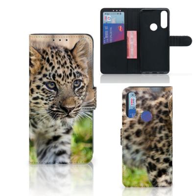 Alcatel 1S 2020 | Telefoonhoesje | Met pasjeshouder | Baby Luipaard