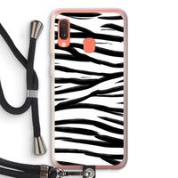 Zebra pattern: Samsung Galaxy A20e Transparant Hoesje met koord