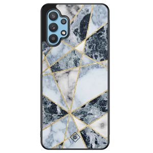 Samsung Galaxy A32 5G hoesje - Abstract marmer blauw