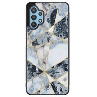 Samsung Galaxy A32 5G hoesje - Abstract marmer blauw