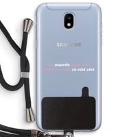 uw waarde daalt niet: Samsung Galaxy J5 (2017) Transparant Hoesje met koord