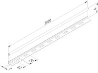 Scheidingsschot CT60-D--3PG 60mm hoog lengte 3 meter Scheidingsschot CT60-D--3PG 60mm hoog lengte 3 meter