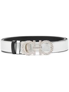 Ferragamo ceinture à boucle strassée - Argent