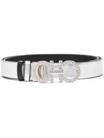 Ferragamo ceinture à boucle strassée - Argent - thumbnail