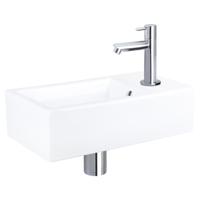 Differnz Force fonteinset keramiek - kraan recht - 40 x 22 x 11.5 cm - chroom