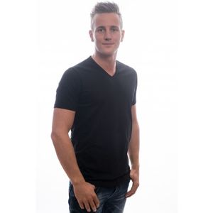 Slater Basic Fit T- Shirt V- Neck Black Two Pack (art 7620)