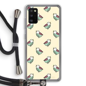 Vogeltjes: Samsung Galaxy A41 Transparant Hoesje met koord