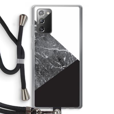 Combinatie marmer: Samsung Galaxy Note 20 / Note 20 5G Transparant Hoesje met koord