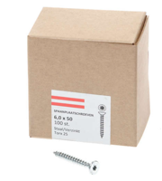 Hoenderdaal Spaanplaatschroef Vz Pk Torx TX25 6.0X50 | 100 stuks - 0206.01.49901