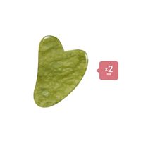 MissLady - Scraping Board Gua Sha Massage Tool (Heart-shaped) (2ea) Set - Grass Green